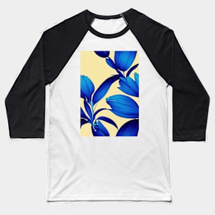 Beautiful Blue Floral pattern, for all those who love flowers #68 Baseball T-Shirt